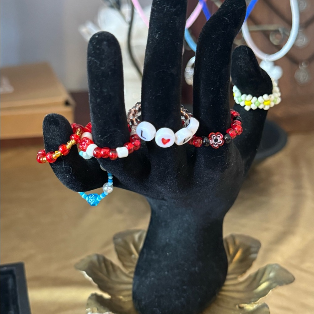 Unique Beaded Rings - Picture 2 of 2